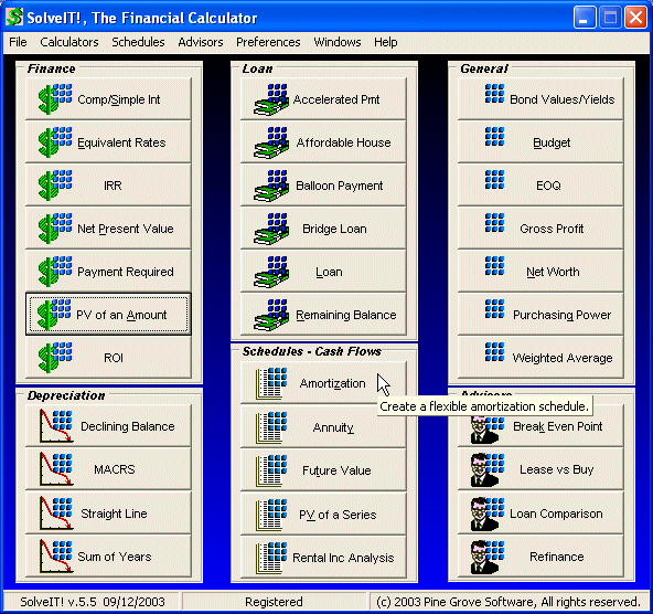 SolveIT!, The Financial Calculator Screenshot